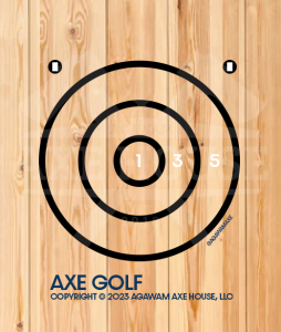 Agawam Axe House - Axe Throwing Games - Axe Golf IATF Target scoring