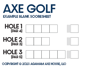Agawam Axe House - Axe Throwing Games - Axe Golf IATF Target scoring