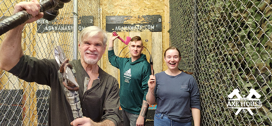 Agawam Axe House, axe throwing in western mass. Some of our amazing axe throwing guests.