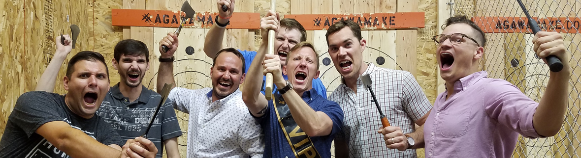 Agawam Axe House - Corporate Events - Team Building - Employee appreciation - large events - Western Mass - Axe Throwing