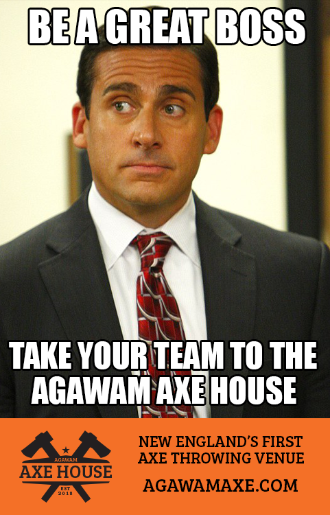 Agawam Axe House - Corporate Events - Team Building - Employee appreciation - large events - Western Mass - Axe Throwing