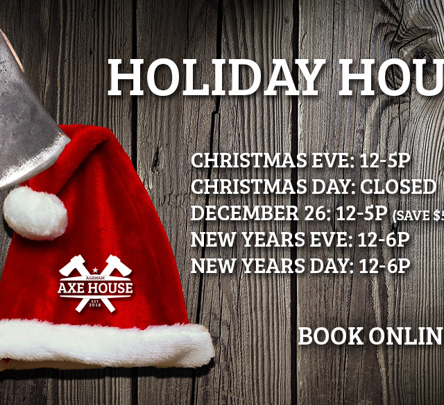 Agawam Axe House Agawam MA - Western Mass, Axe Throwing - Holiday hours