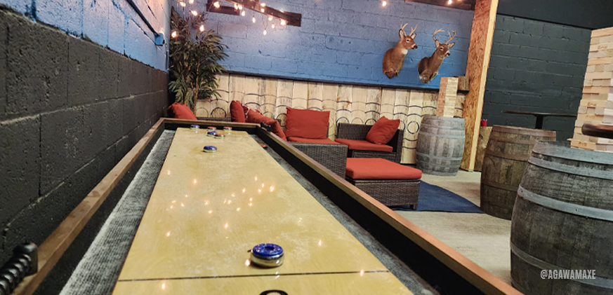 Agawam Axe House - corporate team buildings, corporate events, axe throwing, axe throwing in western mass, IATF venue, birthdays, tournaments, events, parties and more. shuffleboard
