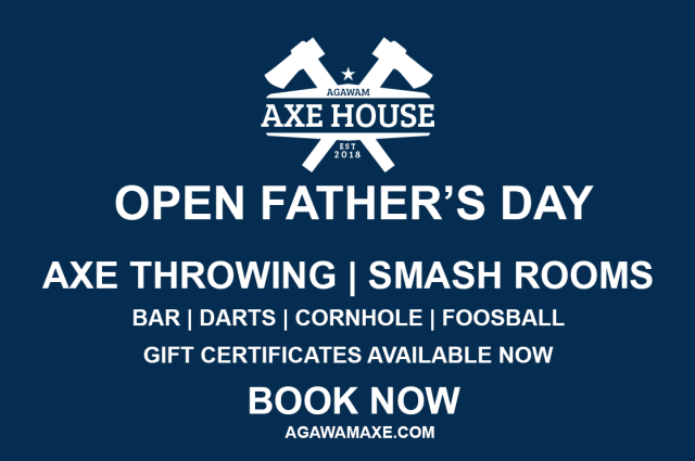 Agawam Axe House is open fathers day with rage rooms, axe throwing, darts, sports and more!