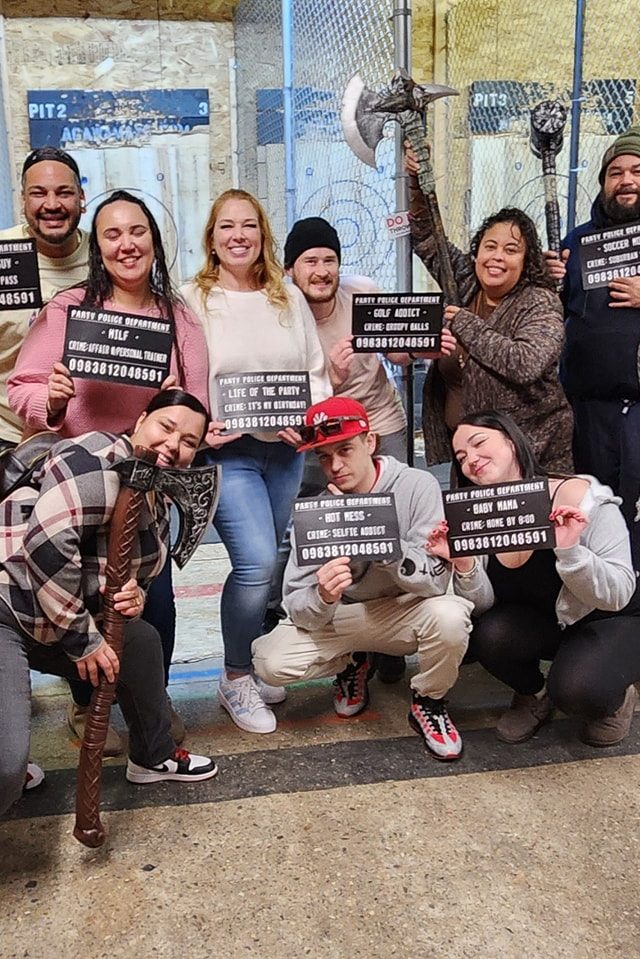 Agawam Axe House, axe throwing in western mass. Some of our amazing axe throwing guests.