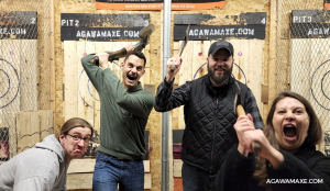 Agawam Axe House, axe throwing in western mass. Some of our amazing axe throwing guests.