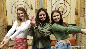 Agawam Axe House, axe throwing in western mass. Some of our amazing axe throwing guests.