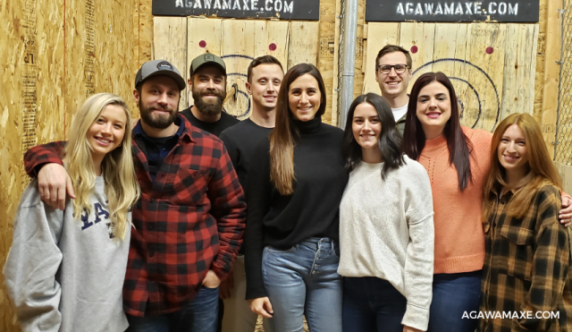 Agawam Axe House, axe throwing in western mass. Some of our amazing axe throwing guests.