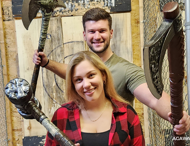Agawam Axe House, axe throwing in western mass. Some of our amazing axe throwing guests.