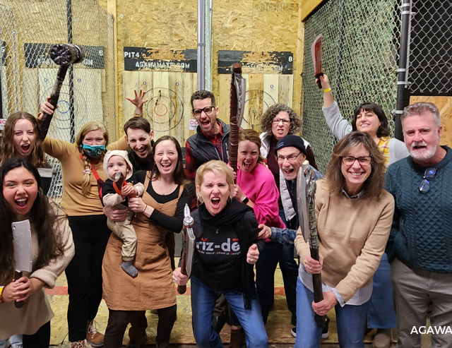 Agawam Axe House, axe throwing in western mass. Some of our amazing axe throwing guests.