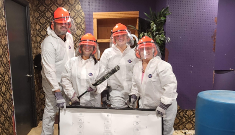 Rage Rooms Corporate Event at the Agawam Axe House - perfect for holiday parties, end of year events, holiday outtings, team building, sales meetings, and more