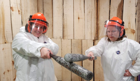 Rage Rooms Corporate Event at the Agawam Axe House - perfect for holiday parties, end of year events, holiday outtings, team building, sales meetings, and more