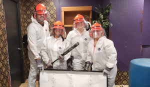 Rage Rooms Corporate Event at the Agawam Axe House - perfect for holiday parties, end of year events, holiday outings, team building, sales meetings, and more