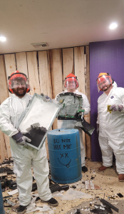 Rage Rooms Corporate Event at the Agawam Axe House - perfect for holiday parties, end of year events, holiday outings, team building, sales meetings, and more