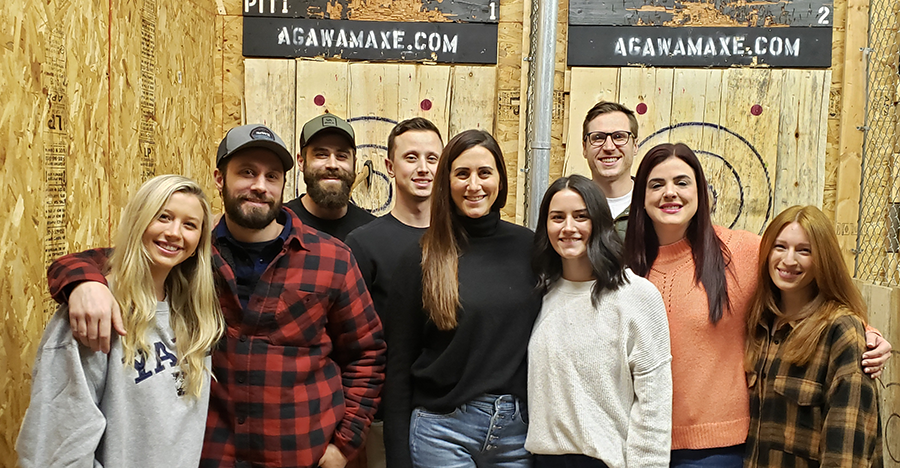 Axe throwing packages for 4-11 guests at the Agawam Axe House - Axe Throwing bar in Agawam MA