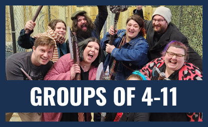 Axe throwing packages for 4-11 guests at the Agawam Axe House - Axe Throwing bar in Agawam MA