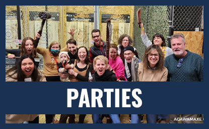 Axe throwing packages for 12+ guests at the Agawam Axe House - Axe Throwing bar in Agawam MA