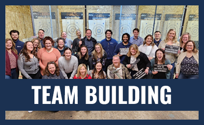 Team Building and Corporate Events at the Agawam Axe House - an axe throwing bar in Agawam MA